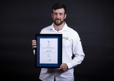 Finn Lynch accepting the Irish Sailing Sailor of the Year Award 25/3/2023