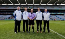 Referee Alan Lagrue with his umpires 6/3/2016