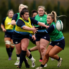 Christy Haney is tackled by Aoife Dalton 14/3/2024