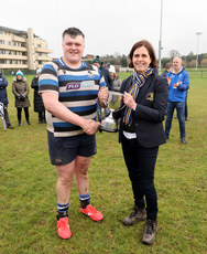 Alex Burke is presented with the Conal Owens Cup 10/3/2024