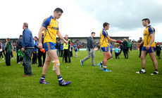 Donie Shine leaves the field injured after the game 8/6/2014