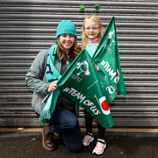Annie and Charlotte McNerlan ahead of the game 27/4/2024