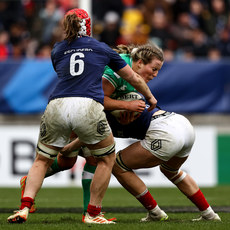 Fiona Tuite is tackled by Charlotte Escudero 23/3/2024