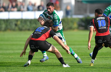 Riccardo Favretto  is tackled by Marius Louw 25/3/2023