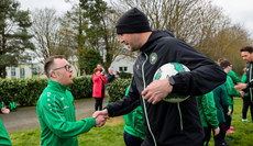 John O’Shea meets players from the Ireland Down Syndrome futsal team 19/3/2024