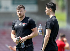 Josh O’Hanlon and Shane Griffin before the match 4/6/2018