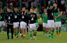 Ireland players at the end of the game 31/5/2016