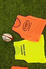 A view of Spirit of Rugby bibs 23/4/2024