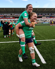 Edel McMahon celebrates after the game with Cliodhna Moloney 27/4/2024
