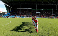 The Mayo team stand for the National Anthem 2/3/2014