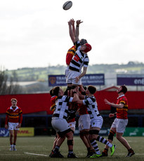 Conor McLoughlin and Sam Healy of in a line-out 20/3/2024