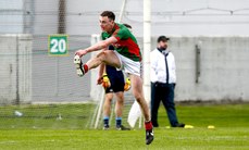 Diarmuid O'Connor kick's the ball away at the final whistle 16/4/2016