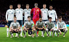 The Northern Ireland team ahead of the game 26/3/2024