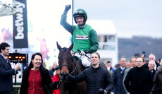 Patrick Mullins on Jasmin De Vaux comes enters the parade ring after winning 13/3/2024