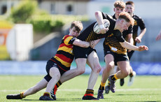 Andrew Cotton is tackled by Cathal Moffat 21/4/2024