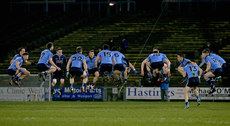 The Dublin team warm up before the game 14/3/2015