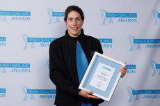 Salome Ó Siochrú representing Irish Offshore Sailing with the Training Centre of the Year award 22/3/2024