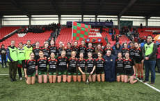 The Sacred Heart Clonakilty team celebrate winning with the trophy 13/3/2024