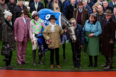 Paul Townend and Lossiemouth with the winning connections after the race 12/3/2024