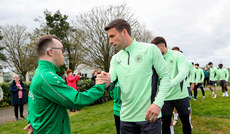 Seamus Coleman meets players from the Ireland Down Syndrome futsal team 19/3/2024