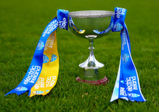 A view of the trophy before the game 27/4/2024