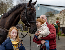 David Casey and his daughters Grace and Clodagh with Galopin Des Champs 19/3/2024