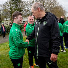 Brian Kerr meets players from the Ireland Down Syndrome futsal team 19/3/2024