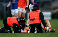 Greg McCabe receives treatment for an injury 16/3/2024
