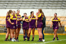 The Wexford team gather after the game which ended in a draw 27/4/2024