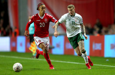 Yussuf Poulsen and James McClean  11/11/2017 