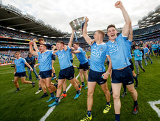 Niall Scully, Cormac Costello, Paul Mannion and Diarmuid Connolly celebrate 17/9/2017