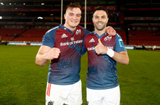Gavin Coombes and Conor Murray celebrate after the game 27/4/2024