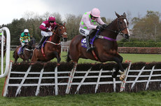 Ruby Walsh on Vroom Vroom Mag lands in front of Identity Thief ridden by Bryan Cooper to win the race 29/4/2016