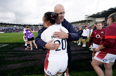 Maddie Feaunati with John Mitchell after the game 27/4/2024