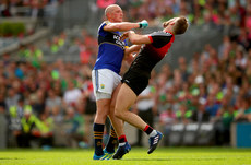 Kieran Donaghy clashes with Aidan O’Shea which resulted in a red card 26/8/2017