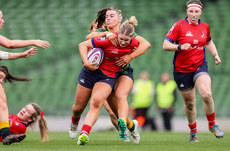Aoife Corey is tackled by Kayla Waldron 28/4/2024