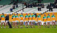 The Offaly team stand for the national anthem 10/3/2024
