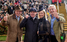 Eddie O’Leary, Trainer Gordon Elliott, Anita O’Leary and Michael O’Leary after winning with Stellar Story 15/3/2024