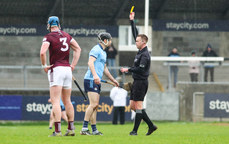 Danny Sutcliffe is shown a yellow card 16/3/2024