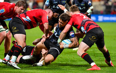 TJ Perenara is tackled by Ryan Crotty and Mitchell Drummond 15/3/2024 