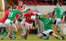 Alan O'Connor battles for possession 16/1/2011