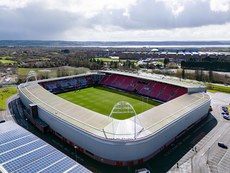 An aerial view of Parc y Scarlets 23/3/2024