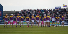 The Wexford team observe a minute silence 27/4/2024
