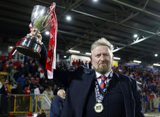 Niall Currie celebrates getting promoted 26/4/2024