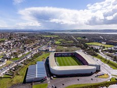 An aerial view of Parc y Scarlets 23/3/2024