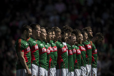 Mayo players stand together for the national anthem 14/6/2015