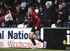 Harry Franklin celebrates after he scores a goal 9/11/2024