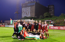 Palestine celebrate after the game 15/5/2024