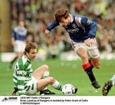 16/3/1997 Glasgow Celtic v Rangers Mark Hateley of - 4610