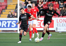 Paul O'Neill in action with Jordan Stewart and Harry Franklin 19/10/2024